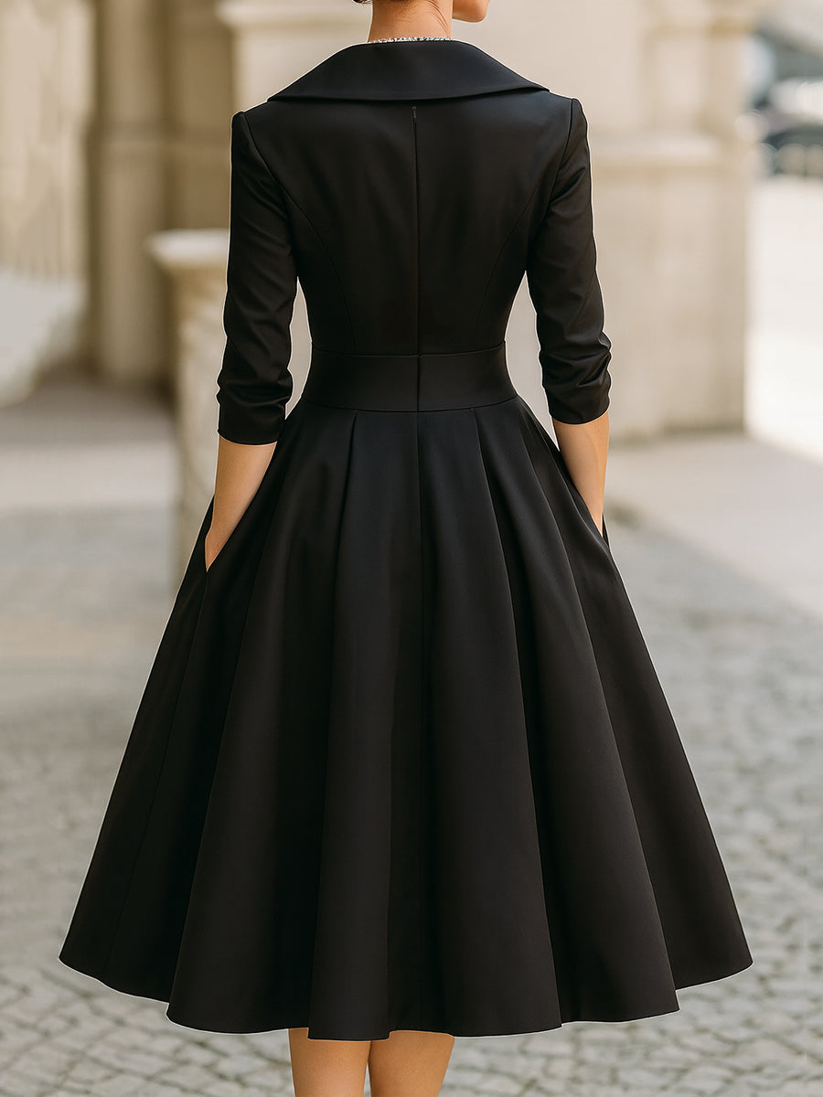 Lea™ - Elegant Midi-Klänning