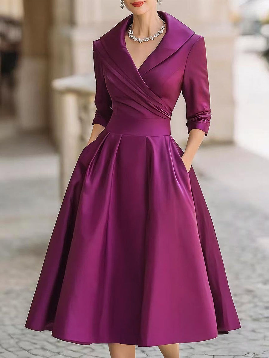 Lea™ - Elegant Midi-Klänning