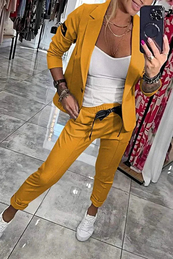 Zyora™ - Skräddarsytt Set med Mjuk Kavaj och Casual Joggers