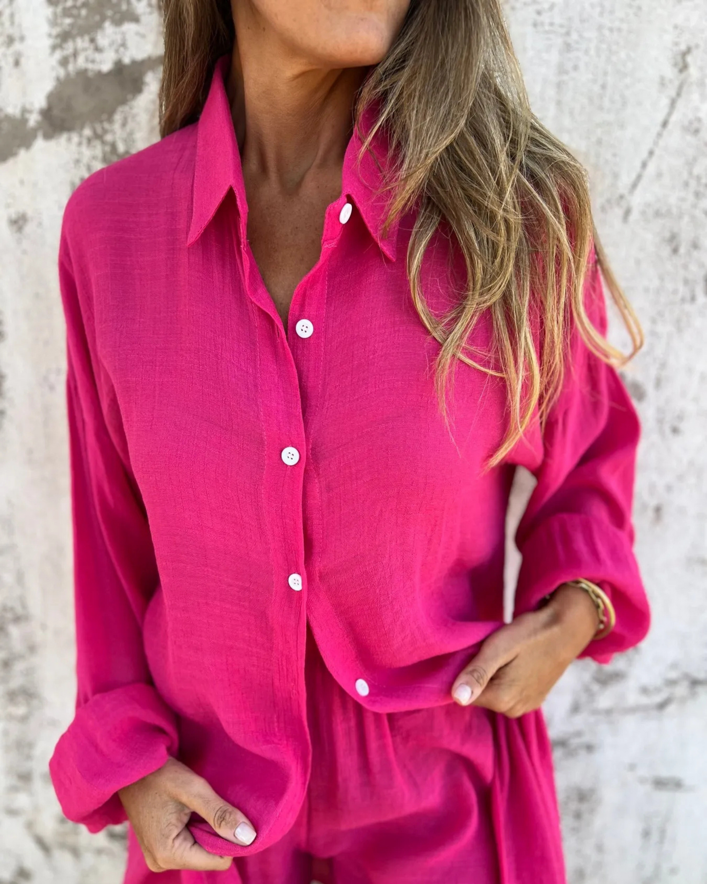 Magdalena™ - Avslappnad Chic Skjorta & Shorts Set