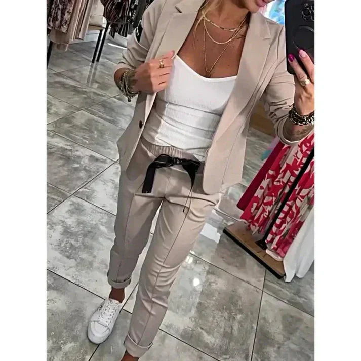Zyora™ - Skräddarsytt Set med Mjuk Kavaj och Casual Joggers