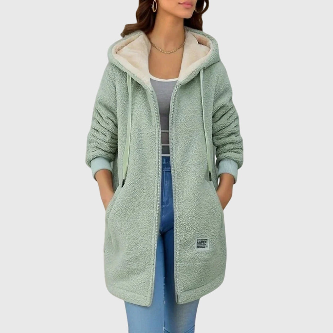 Glistra™ - Damjacka i Fleece – Stil och Värme för Kalla Dagar