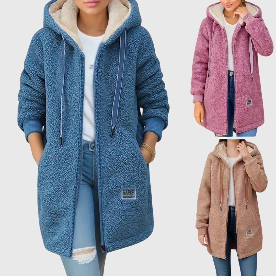 Glistra™ - Damjacka i Fleece – Stil och Värme för Kalla Dagar