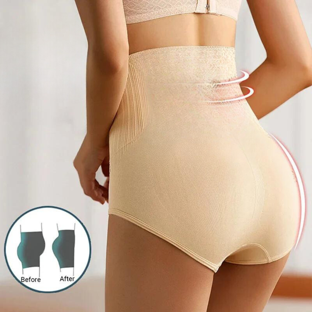 SlimFit™ - Andningsbara & Bekväma Höga Midjetrosor med Magstöd