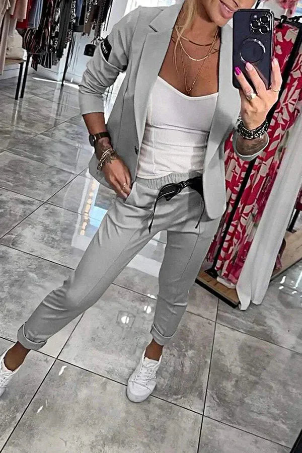 Zyora™ - Skräddarsytt Set med Mjuk Kavaj och Casual Joggers