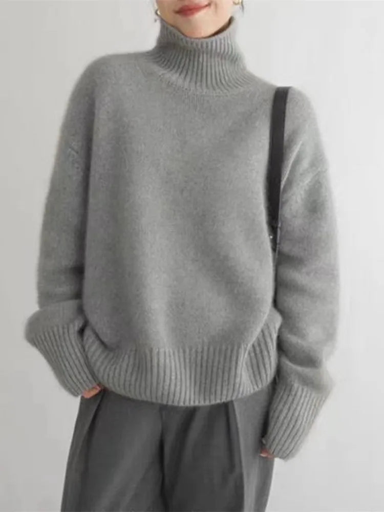 Collaria™ – Elegant Högkrage Tröja