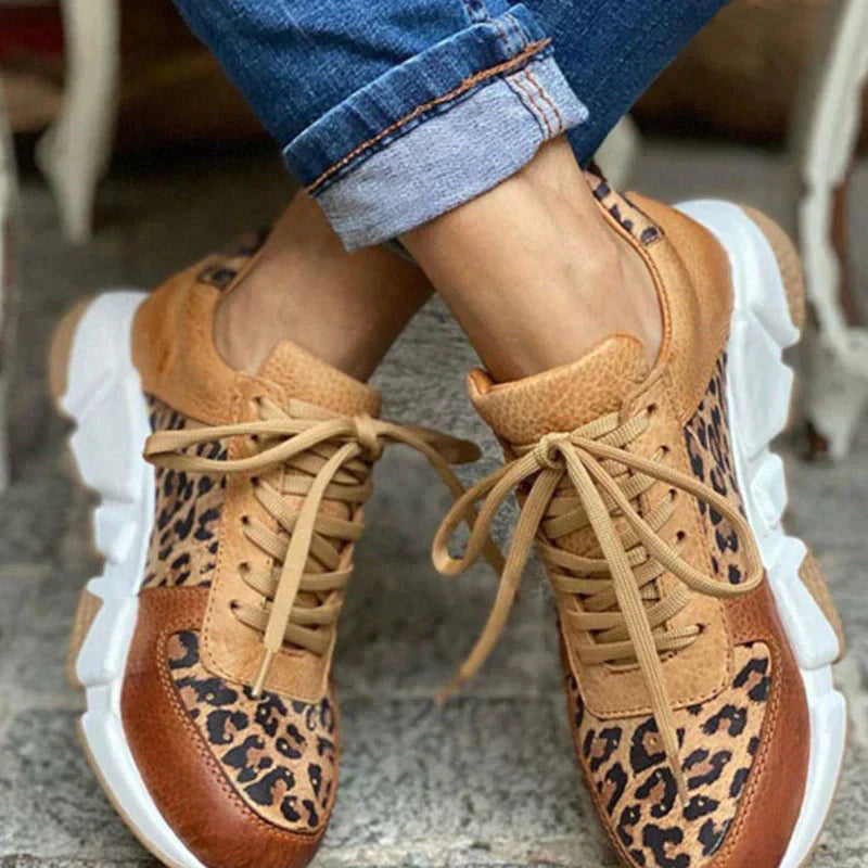 Trina™ - Bekväma Leopardsneakers