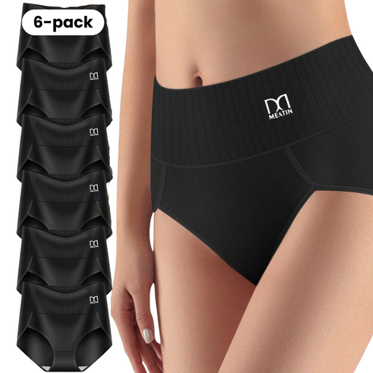 Shaplex™ - 6-pack Andningsbara & Bekväma Höga Trosor med Magstöd