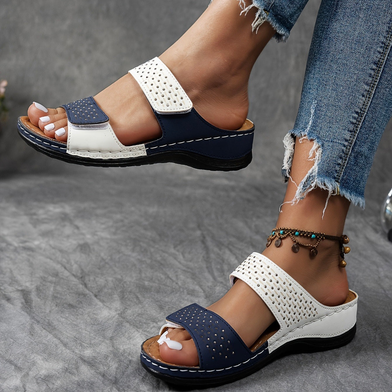 Ortholuxe™ - Andningsbara Ortopediska Slip-In Sandaler för Kvinnor