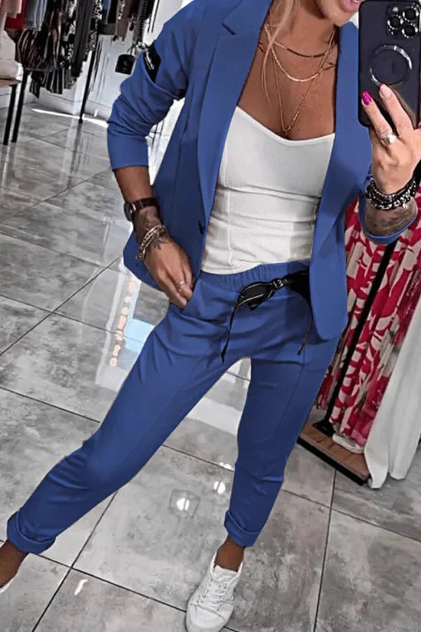 Zyora™ - Skräddarsytt Set med Mjuk Kavaj och Casual Joggers