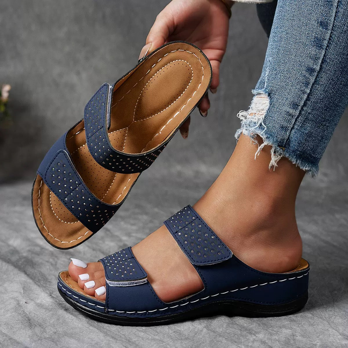 Ortholuxe™ - Andningsbara Ortopediska Slip-In Sandaler för Kvinnor