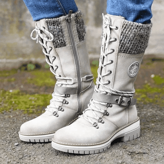 FrostLuxe™ - Vattentäta Snörade Mid-Calf Boots