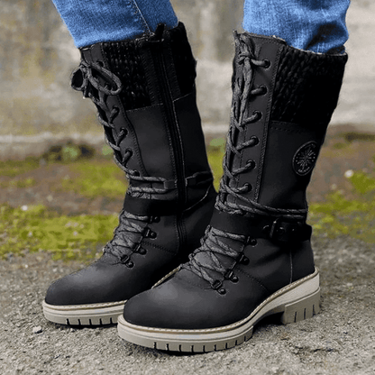 FrostLuxe™ - Vattentäta Snörade Mid-Calf Boots