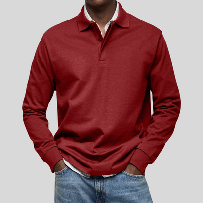 Gustav™ - Ledig Långärmad Modern Pikétröja