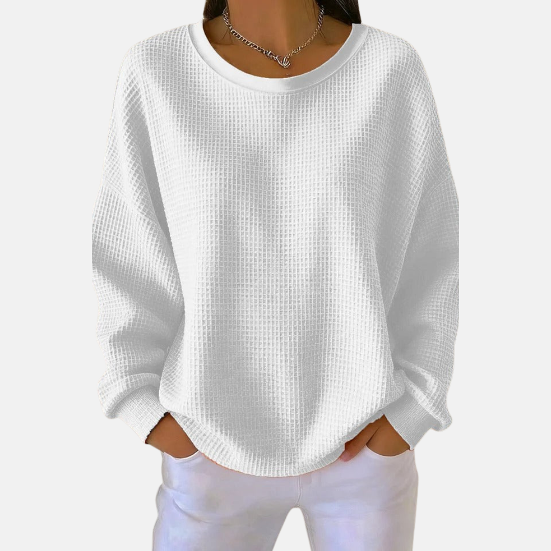 Anneli™ – Mjuk Vardagsvänlig Vaffelstickad Tröja | 1+1 Gratis