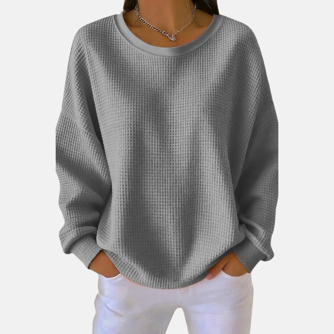 Anneli™ – Mjuk Vardagsvänlig Vaffelstickad Tröja | 1+1 Gratis