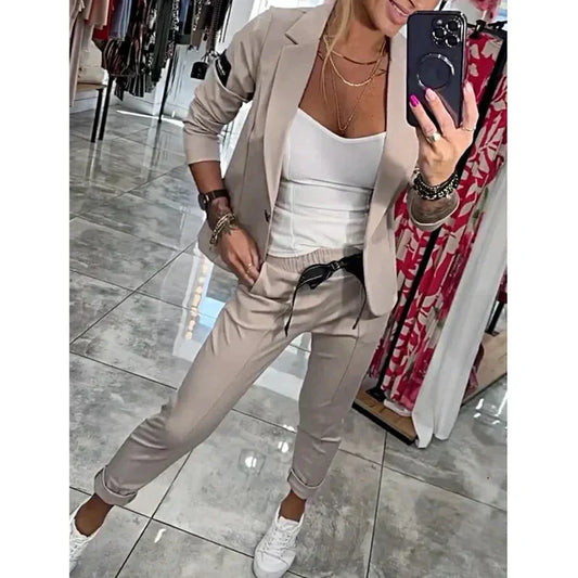 Zyora™ - Skräddarsytt Set med Mjuk Kavaj och Casual Joggers