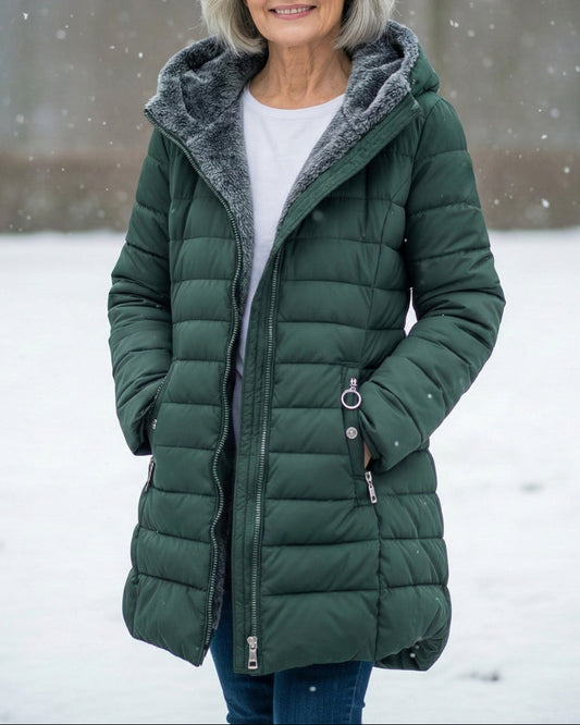 Eliza™ – Vadderad vinterjacka med Huva