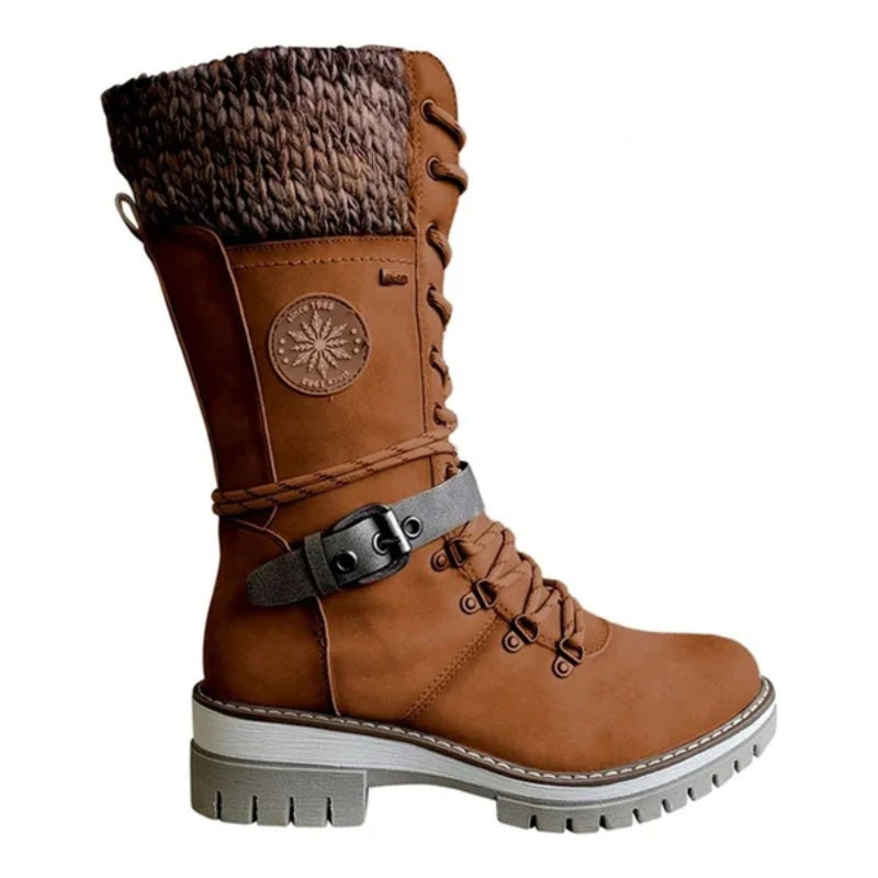 FrostLuxe™ - Vattentäta Snörade Mid-Calf Boots