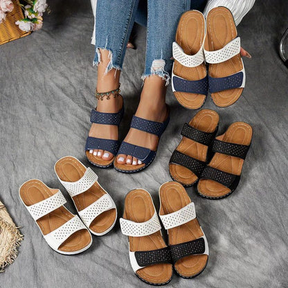 Ortholuxe™ - Andningsbara Ortopediska Slip-In Sandaler för Kvinnor