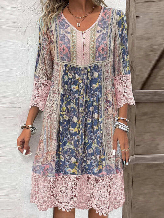 Orla™ – Boho-Chic Mönstrad Klänning