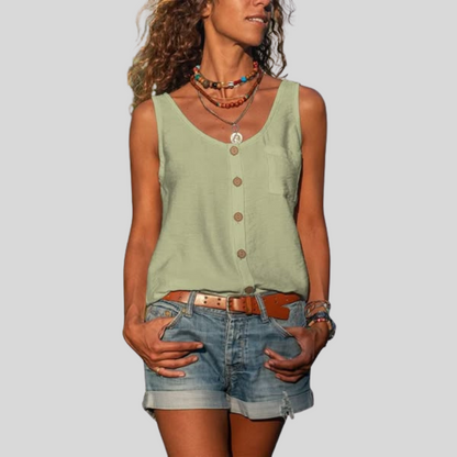 Françoise™ - Stilren Ärmlös Sommertopp