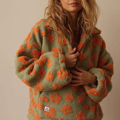 Vellina™ - Blommig Varm Fleece-Tröja