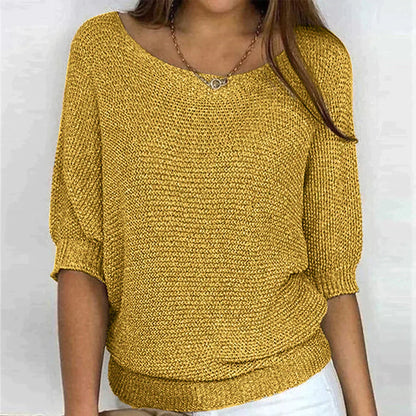 Vanessa™ – Stilren Sommarsweater i Tunn Stickad Kvalitet