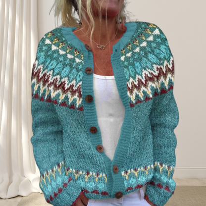 Virelle™ - Lösstickad Chic Cardigan med Mönster