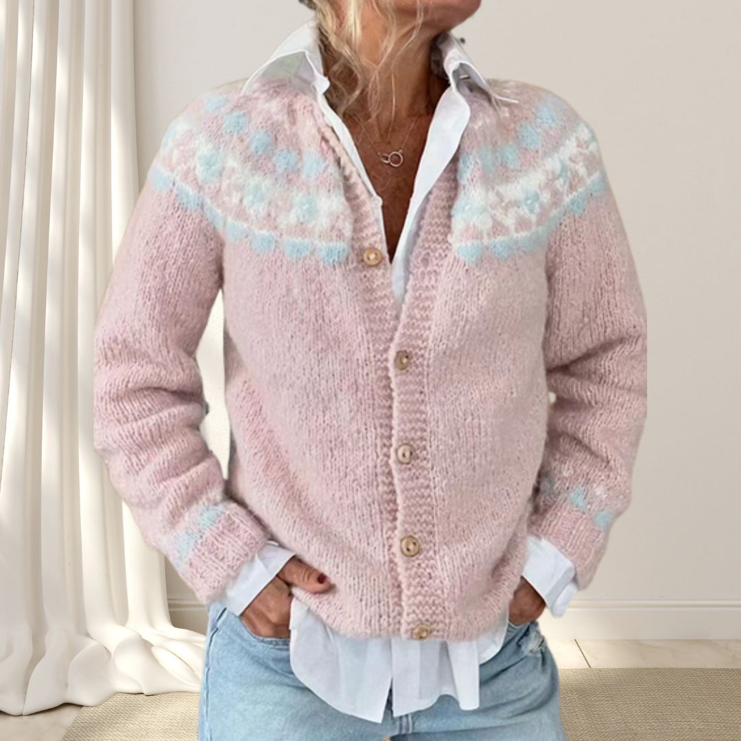Virelle™ - Lösstickad Chic Cardigan med Mönster