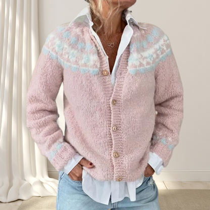 Virelle™ - Lösstickad Chic Cardigan med Mönster