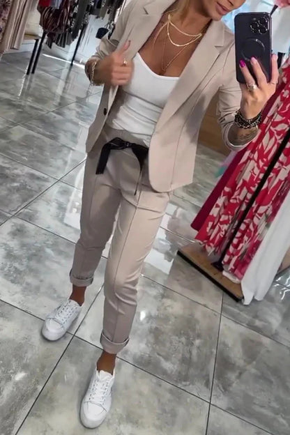 Zyora™ - Skräddarsytt Set med Mjuk Kavaj och Casual Joggers