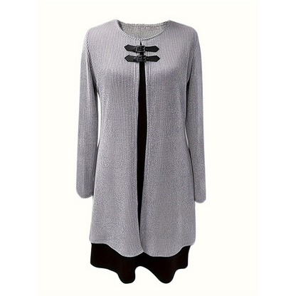 Alicia™ – Tvåfärgad Elegant Klänning